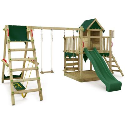 Fatmoose - Spielturm Klettergerüst JazzyJungle mit SurfSwing & Rutsche, Spielhaus mit Sandkasten, Image