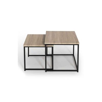 Idmarket - Set aus 2 Couchtischen detroit 40/45 im Industriedesign Image