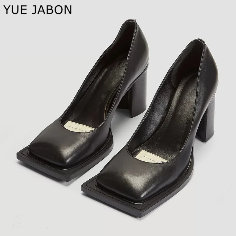 Karree Chunky Mary Jane Schuhe Frauen Flach Strap Retro Frauen Schuhe Designer Pumpen Frau Frühling Herbst Neue Schwarz High Heels