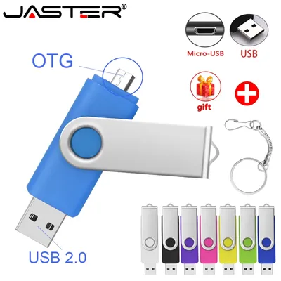 OTG Metall Pen Drive 64GB 32GB 16GB 8GB Schlüsselanhänger USB-Flash-Laufwerke USB Stick Memory Stick Image