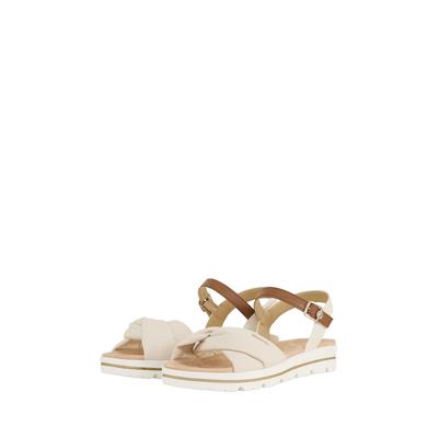 TOM TAILOR Damen Flache Sandalen mit Verschluss-Schnallen, beige, Uni, Gr. 40 Image