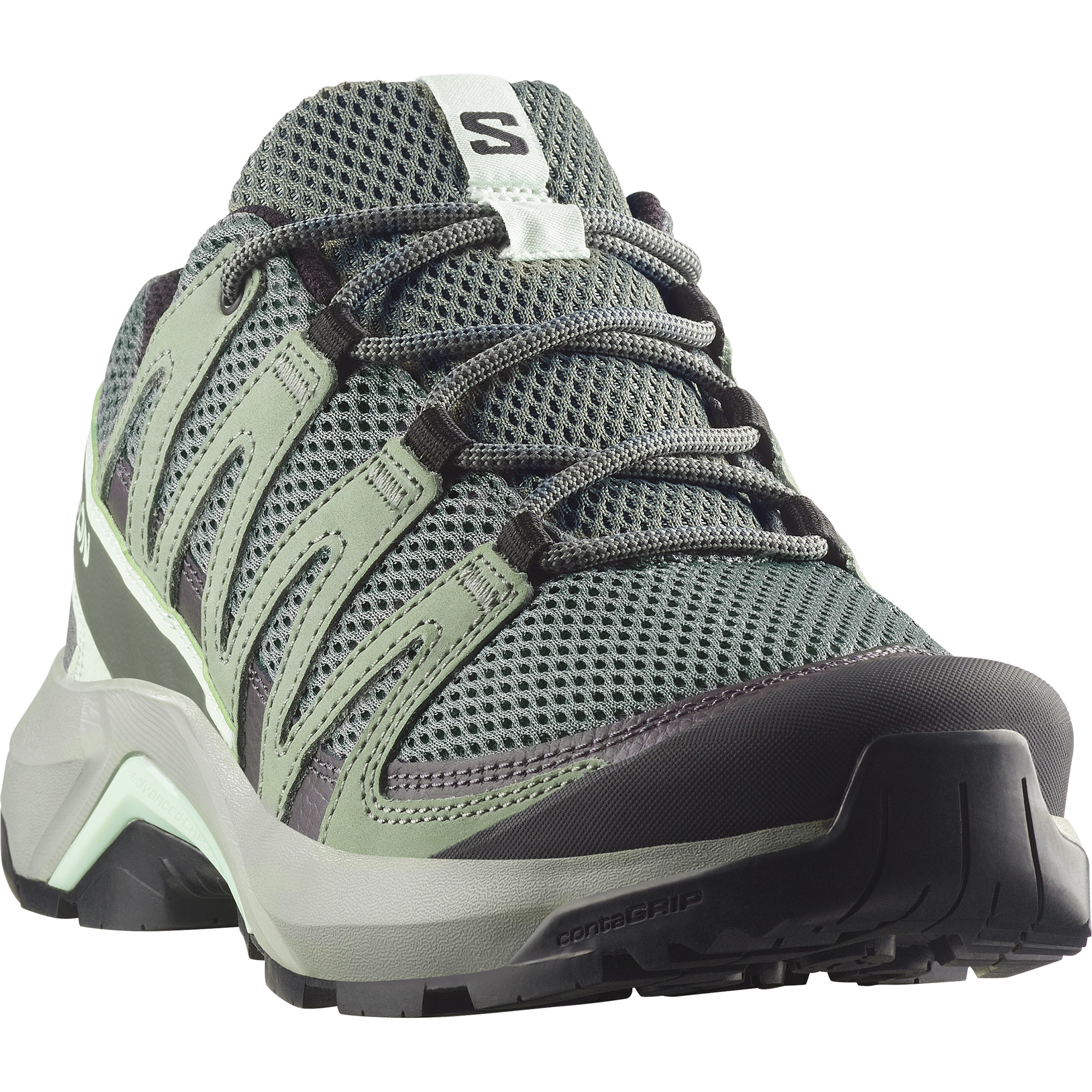 Wanderschuh SALOMON "X-ADVENTURE RECON W", Damen, Gr. 43, sedona sage, grün milieu, bay, Leder, Textil, Schuhe Wanderschuh, wasserdicht, Topseller