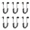 New-6Pcs 3.5Mm Spring Earphones Single Side Headphones Earbuds Wired Headset For Mobile Phone MP3