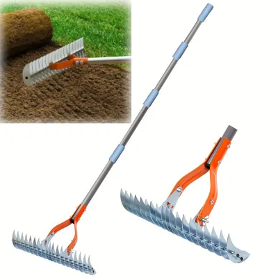 Lawn Thatching Rake Dethatcher Rake Robust Dethatcher Rake for Cleaning Dead Grass, Yard Garden