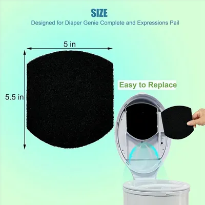 12 Pack Baby Diaper Pail Deodorizer For Ubbi Diaper Pail,Activated Charcoal Odor Absorbing Filters