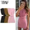 TRAF Abiti da donna Verde Rosa Nero Abito Casual Abiti da donna Increspato Mini Abito corto senza