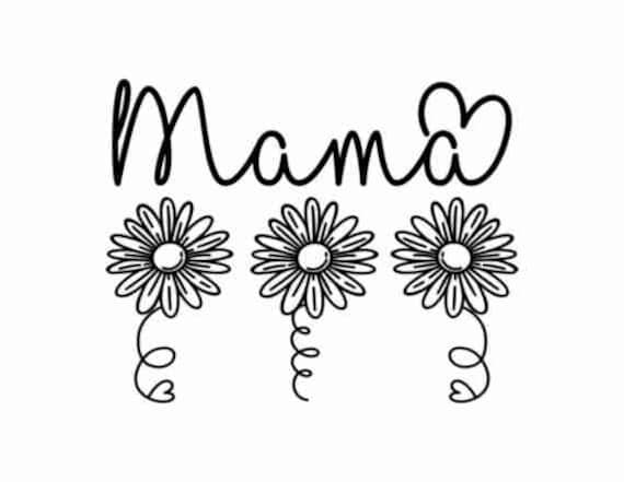 Fiore di mamma in formato SVG, Madre in formato SVG, Mamma in formato SVG, Maglietta per la festa della mamma in formato SVG, Mamma in formato SVG, Fi