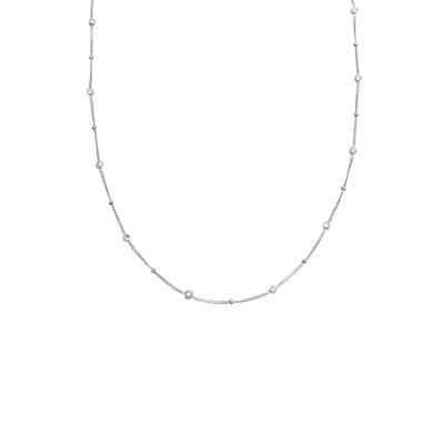 Elli - Kugelkette Glas Kristalle Weiß 925 Sterling Silber Ketten 1 ct Damen Image
