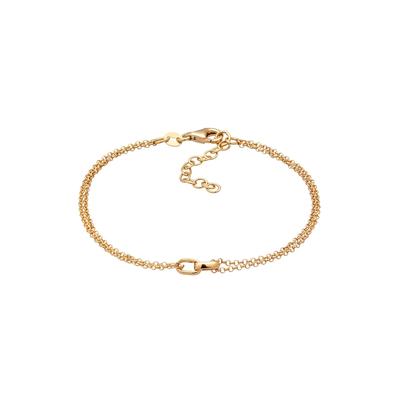 Elli Runder Look 925 Sterling Silber goldfarben Damen Image