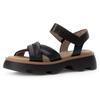 Sandalette GABOR, Damen, Gr. 35, schwarz, Glattleder, modisch, Schuhe, Plateau, Sommerschuh, Riemensandale mit Kreuzbandage, G-Weite