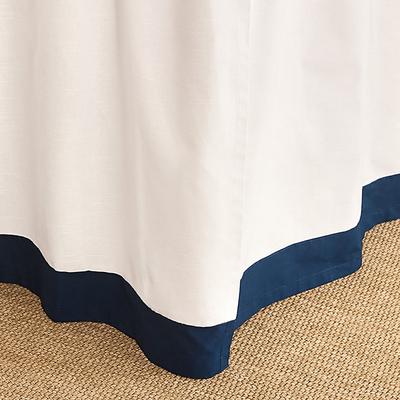 Hannah 5-Paneled Dorm Bedskirt - Indigo - Ballard Designs