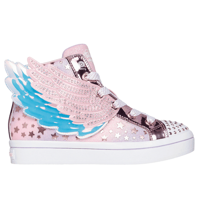 Skechers Girl's Twinkle Toes: Twi-Lites 2.0 - Dreamy Wings Sneaker | Size 3.0 | Light Pink | Synthetic/Textile