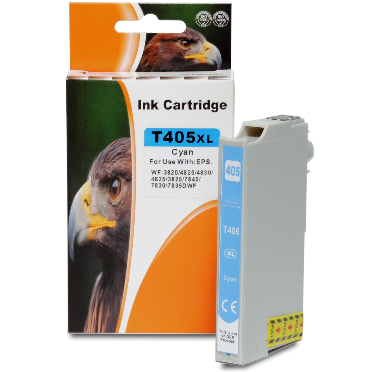 D&C 405XL Cyan Tintenpatrone kompatibel mit Epson WorkForce Pro WF-4825 DWF (1100 Seiten) Image