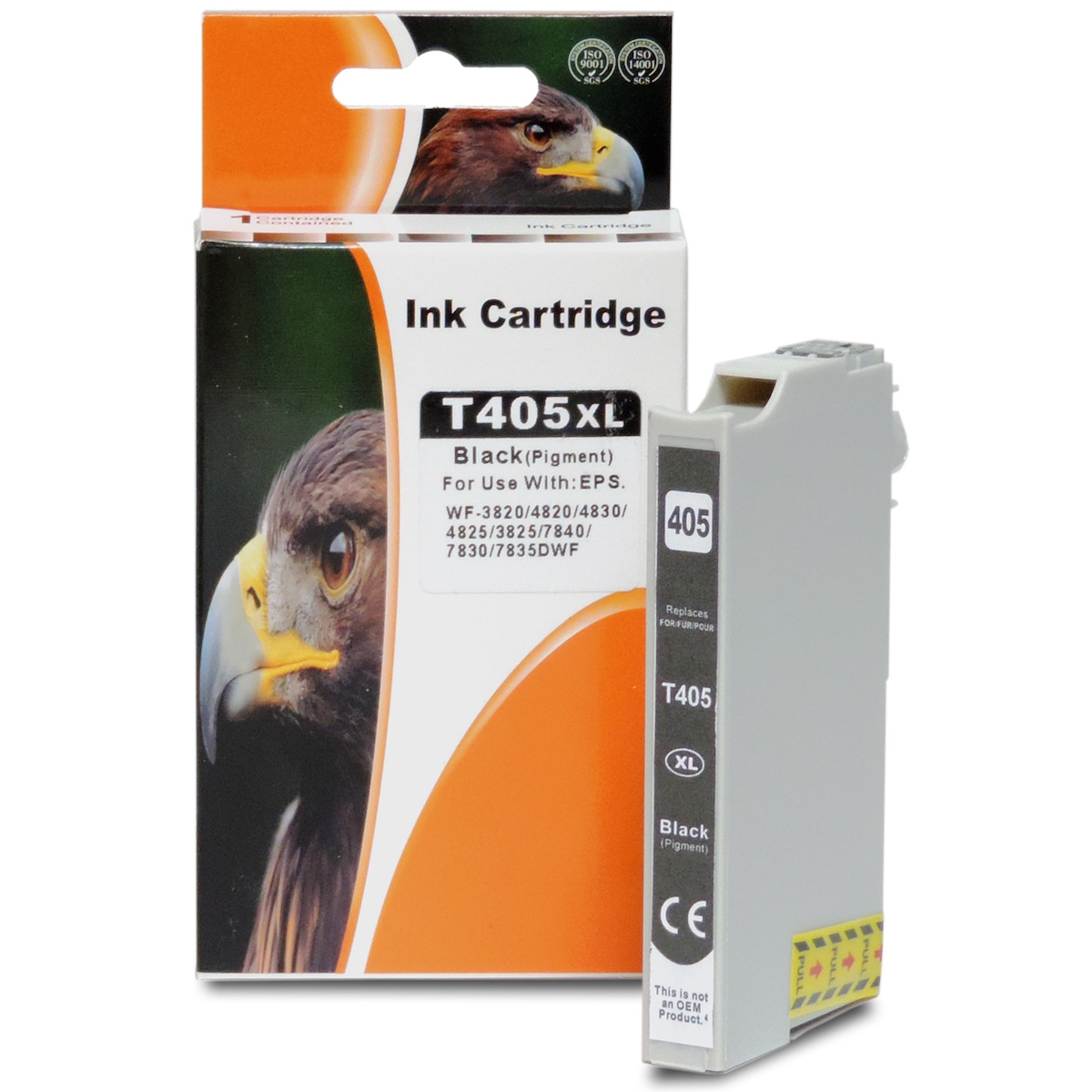 D&C Kompatible Epson 405XL Schwarz Tintenpatrone für WorkForce Pro WF-3830 DWTF (1100 Seiten) Image