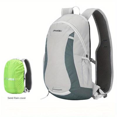 TEMU Sportycomfort Cycling Backpack - Lightweight, Adjustable Shoulder Strap, Zipper Closure, Polyester Lining, Ideal For Biking, Hiking, And Daily Image