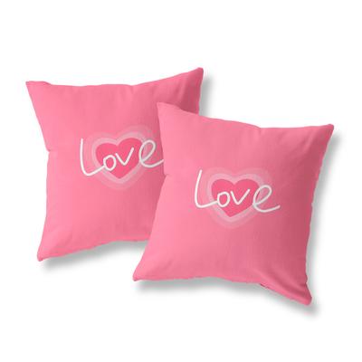 TEMU 2pcs Set Pink Love Mother Living Room Sofa Pillow Cover Home Decoration Bedroom Cushion Cover Pillow Cover Suitable For All Rooms Pillow Cover Without Filling Image