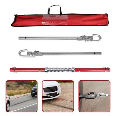 TEMU Car Tow Bar 180 Cm, Max. Towing T, 3-part Tow Rope System, 3-part Tow Bar Set With 2000 Kg Towing Force, With/without Springs Image