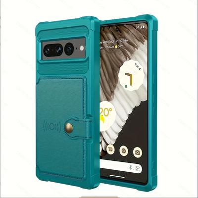 TEMU Suitable For Pixel9pro Phone Case Protective Cover Suitable For Pixel 9 Pro Pixel 8 Pro 8a Pixel 7 Pro 7a Magnetic Card Holder Bracket Back Cover High-end Phone Protective Case Image
