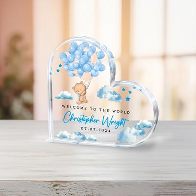 TEMU Personalized Children' - Acrylic Vertical Photo Frame, Suitable For Children's Room And First Year Of Toddler Image