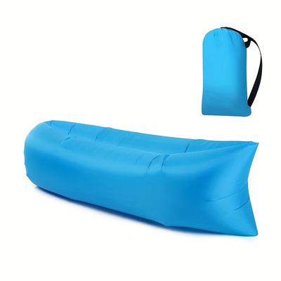 TEMU Zrf Inflatable Lounge Chair - Portable High Quality Air Sofa Hammock With Anti-deflation Technology, Thicker & Stronger Design For Outdoor Activities, Beach, Hiking, Picnics, And Music Festivals Image