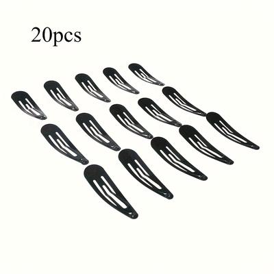TEMU 20 Black Hair Clips, Water , Non-slip Bb Clips, Suitable For Trimming Bangs And Hair Image