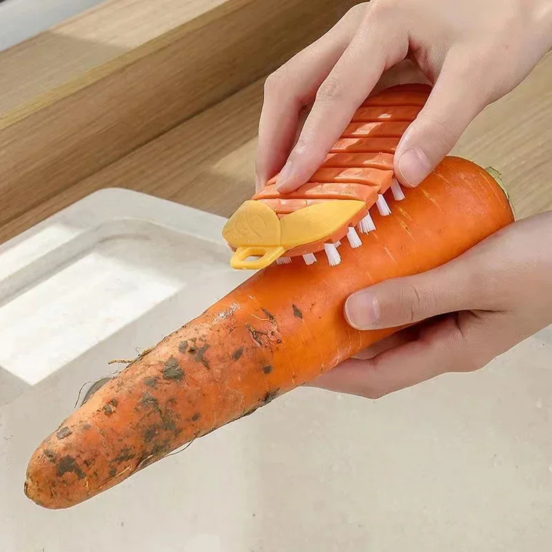 Multifunktion ale biegbare Reinigungs bürste Obst-und Gemüse bürste Gemüse reinigungs bürste Haushalts bürste Küchen zubehör Image