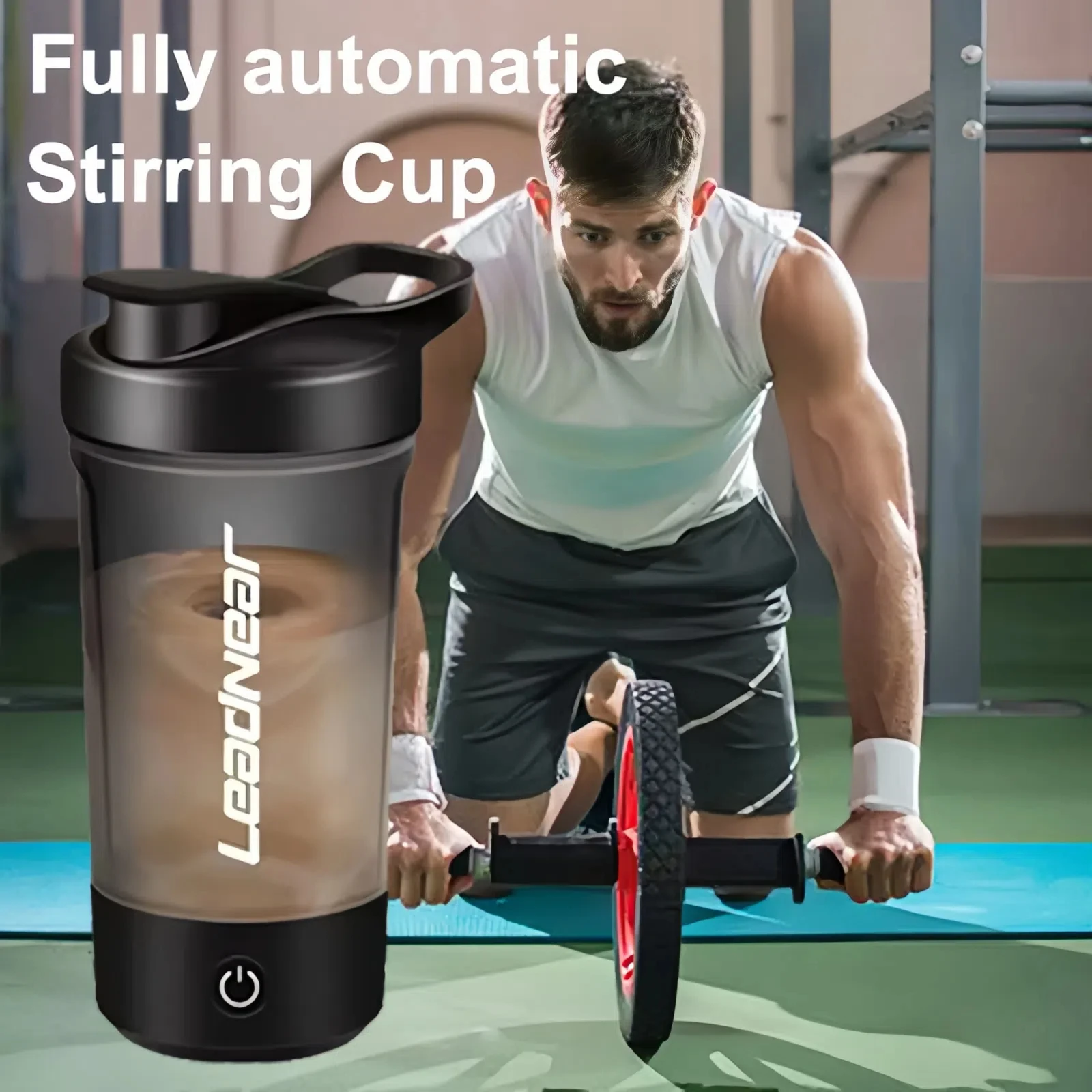 Selbstrührender Protein-Shaker-Becher und automatischer USB-Shaker zum Mischen der Diät, tragbarer Mischbecher, Fitness-Shaker-Becher für Männer und Frauen Image