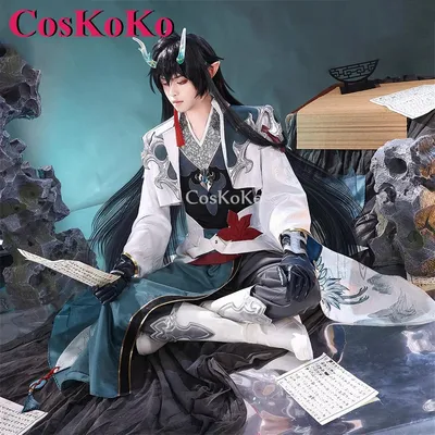 CosKoKo Dan Feng Cosplay Anime Spiel Honkai: Star Rail Kostüm Mode Hübsche Comabt Uniform Halloween Image