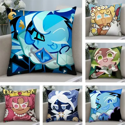 Game C-Cookie Run Kingdom Pillow Case Short Plush Pillow Covers Sofa Decorative Gift Home Image