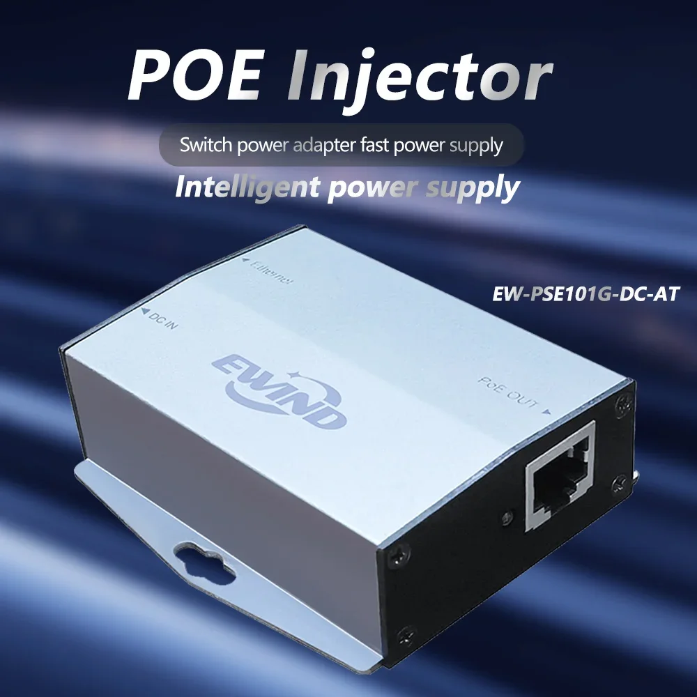 Gigabit-Poe-Injektor 1000 MBit/s kompatibel iee802.3af/at/bt Single Port 18W-90W Versorgungs leistung für Poe-Geräte ausgang 44V-57V Image