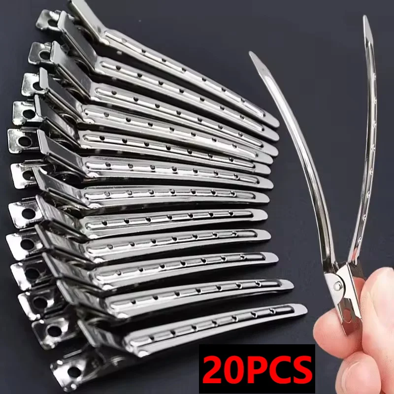 Frau Silber Haar Clips Metall Friseur Schnitte Clip Klemmen Barber Haar Schneiden Verwenden Styling Werkzeuge Haar Wurzel Flauschigen Haarnadel Image