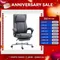 HOMCOM Executive Office Chair Reclining Office Chair with Headrest Dark Grey