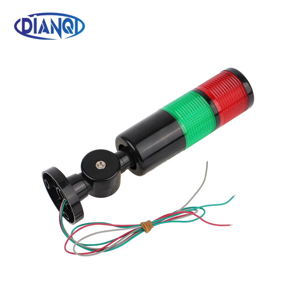 2 Schichten 12 V 24 V 110 V 220 V Rot Grün Industrieturm Signalwarnleuchte H50 Kontrollleuchte Dauerlicht Image