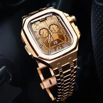 Stainless Steel Strap+Case Luxury Modification Mod Kit for Apple Watch Ultra 2/Ultra 49MM for IWatch Series 49mm Accessories