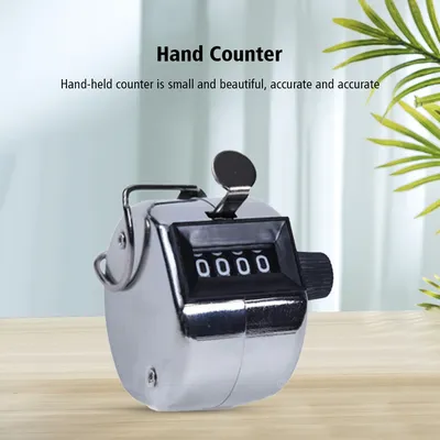 4 Digit Number Counters Plastic Shell Hand Finger Display Manual Counting Tally Clicker Color Shell