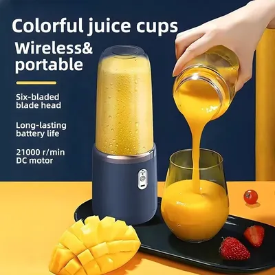 Portable Juicer Blender 400ml Electric Fruit Juicer USB Charging Lemon Orange Fruit Juicing Cup