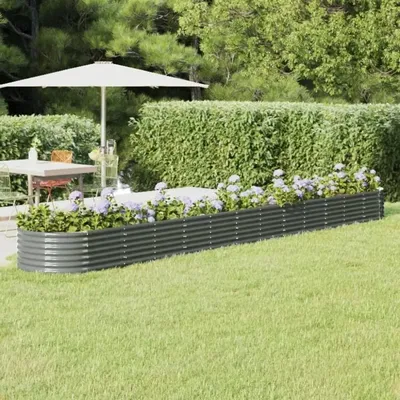 Sturdy Garden Raised Bed for Outdoor Planting, Powder-Coated Steel Construction, Ample Space for