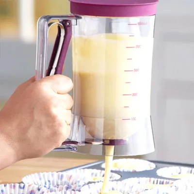 Pasta Separator Dispenser Cupcake Handheld Separator Batter Funnel Measuring Cup Baking Tool