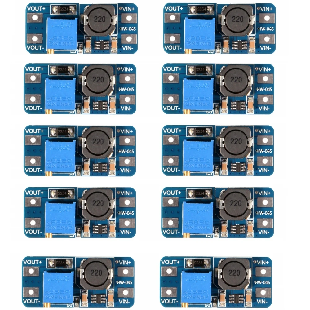 10/20 pz DC-DC MT3608 Regolatore di Tensione DC Step Up Boost Converter Modulo di Alimentazione da 2 V-24 V a 5 V-28 V 2A DC-DC Modulo