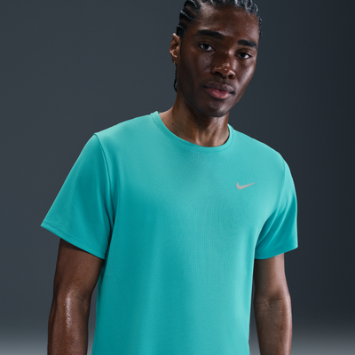 Nike Miler Men's Dri-FIT UV Short-Sleeve Running Top - Green - Polyester