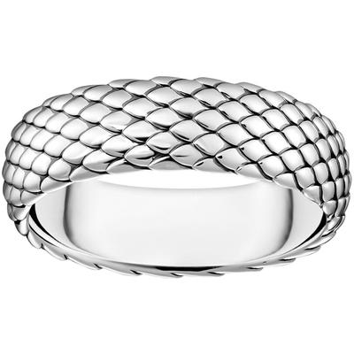 Fingerring THOMAS SABO "Ring Snake Schlangen-Optik, TR2489-637-21-54-68" Gr. 68, silber (silberfarben), Fingerringe, Damen, 68, Silber 925 (Sterlingsilber), 7mm Image