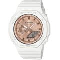 Chronograph CASIO G-SHOCK, weiß (weiß, rosègoldfarben), Armbanduhren, Damen, Quarzuhr, Armbanduhr, Damen, Herren, digital, bis 20 bar wasserdicht