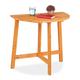 Relaxdays Folding Table, Semi-Circular, HxWxD: 74 x 80 x 50 cm, Balcony & Garden, Fir Wood, Outdoor, Wall Tabletop, 74x80x50cm