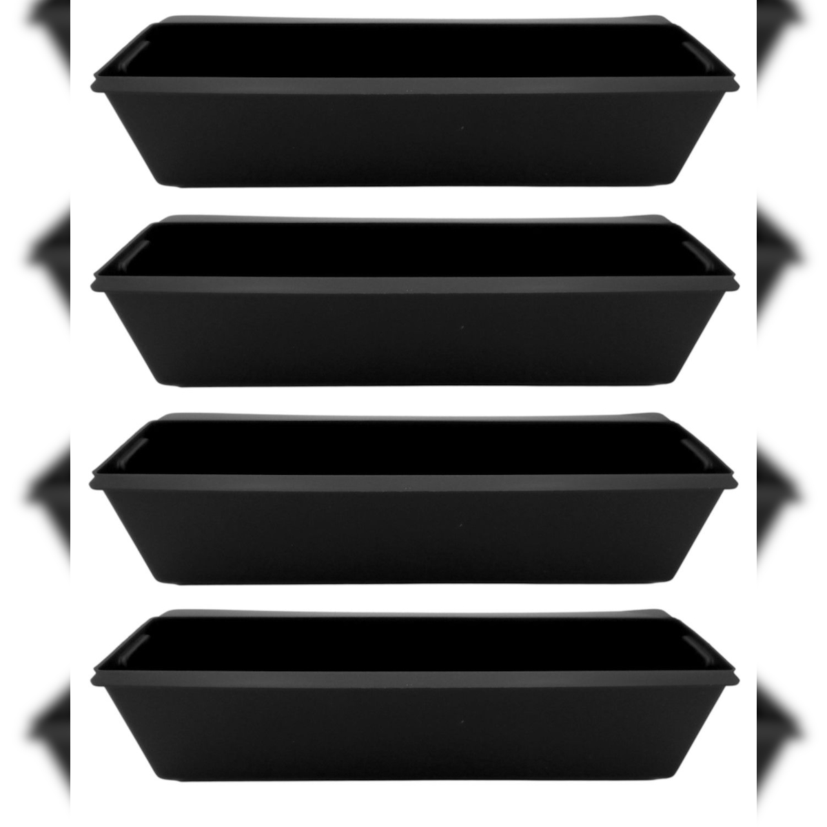 BURI Pflanzkasten für Europaletten 1-6 Stück verzinkt schwarz Balkon Blumenkasten schwarz Image