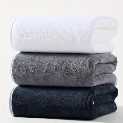 TEMU 3pcs Microfiber Bath Towels, 300 Gsm Super Absorbent And Quick-drying Bath Towel 27.56 X 55.12inch, Multipurpose Bath Towels For Spa, Yoga, Fitness, Bathroom Image