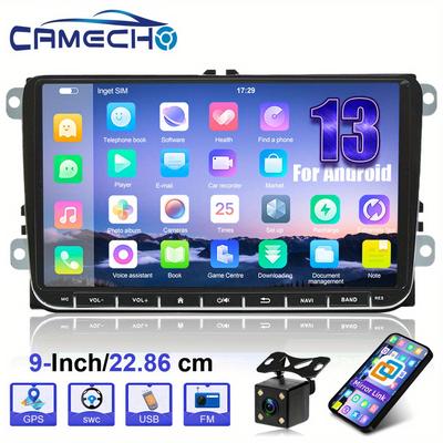 TEMU Camecho Free Canbus 1+32g For Car Radio Stereo 9 Inch Capacitive Touch Screen High Definition Gps Navigation Usb Player For Vw