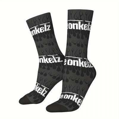 TEMU Funny For Men Harajuku Pattern Printed Crew Sock Image