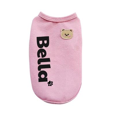 TEMU Personalized Cat And Dog Clothing, Customized Waffle Style Pet Vest, Suitable For Small And Medium-sized Dogs And Autumn, Christmas And New Year Gifts Image