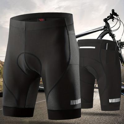 TEMU Men's Padded Mesh Cycling Shorts, Casual Stretch Breathable Letter Waist Shorts For Summer Outdoor Bike Bicycle Mtb Image