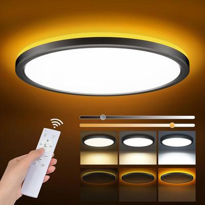 TEMU Embedded Ceiling Light Fixture, 11-inch Led Ceiling Light Fixture, Suitable For Bedroom, Kitchen, Hallway, , Bathroom Ceiling Light, 3000k-6500k, 1pc Image